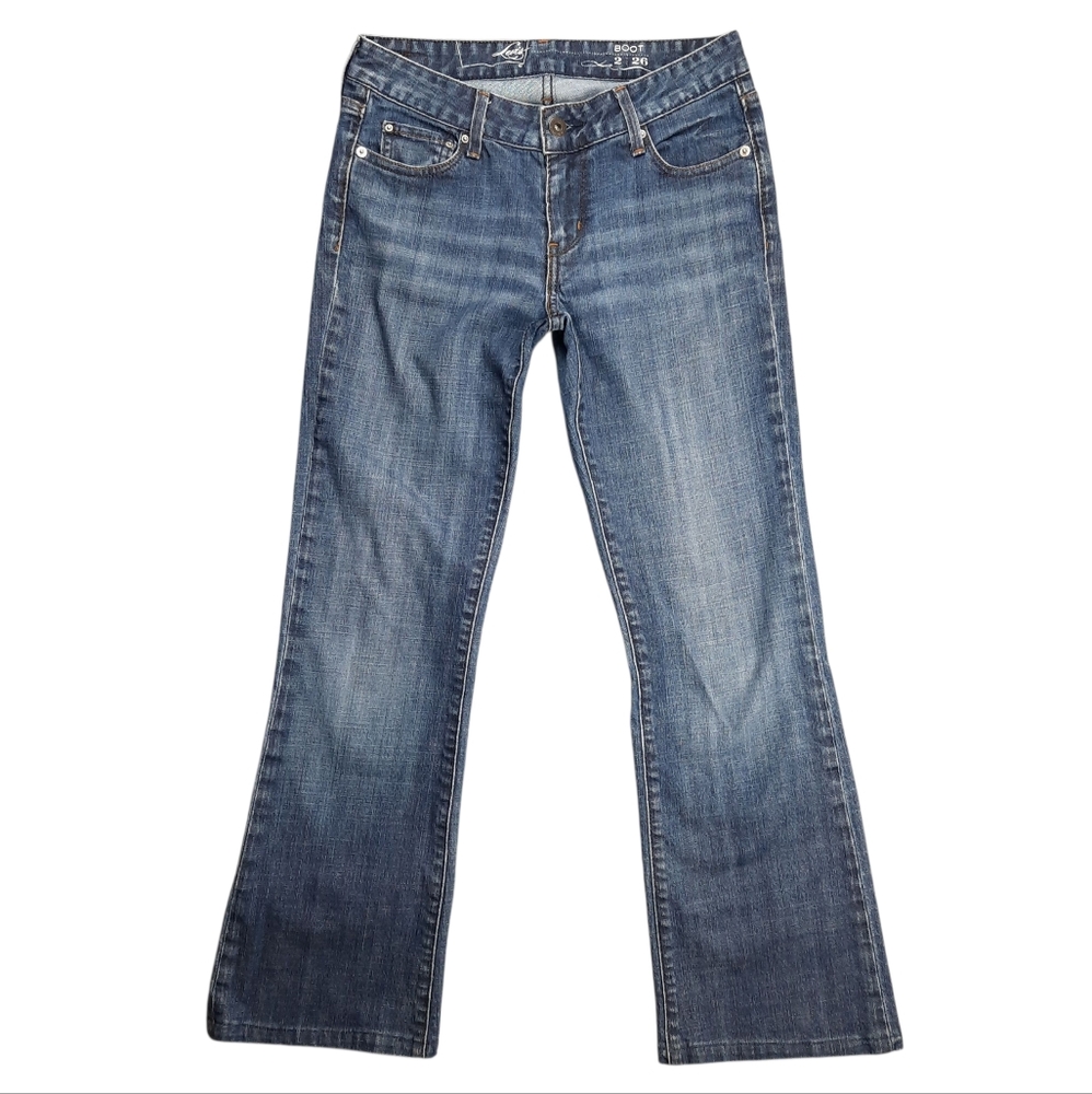 Levi's Low Rise Tilted Waist Boot Cut Blue Jeans SZ 2S